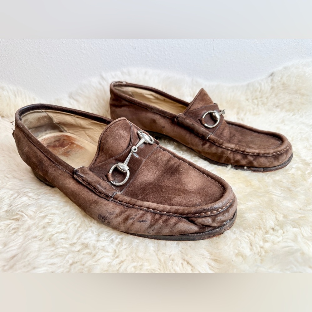 Vintage Gucci Brown Loafers